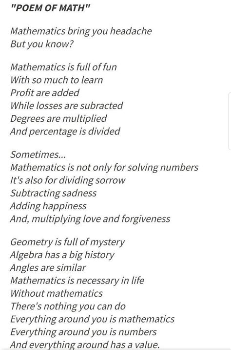 spoken poetry about math|How Poetry and Math Intersect .